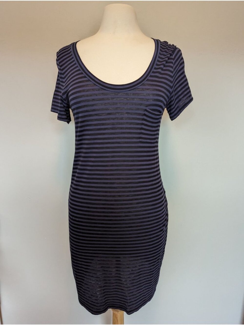 Tobi Womens Striped Short Sleeve Dress M